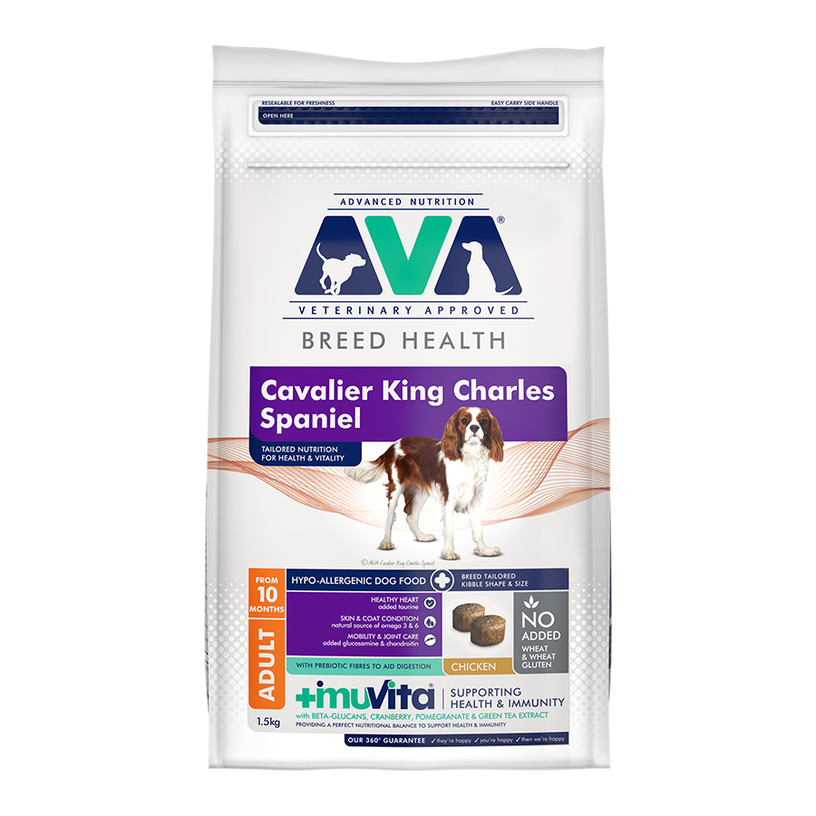 AVA Breed Health Cavalier King Charles Spaniel Dog Food dry dog food pack