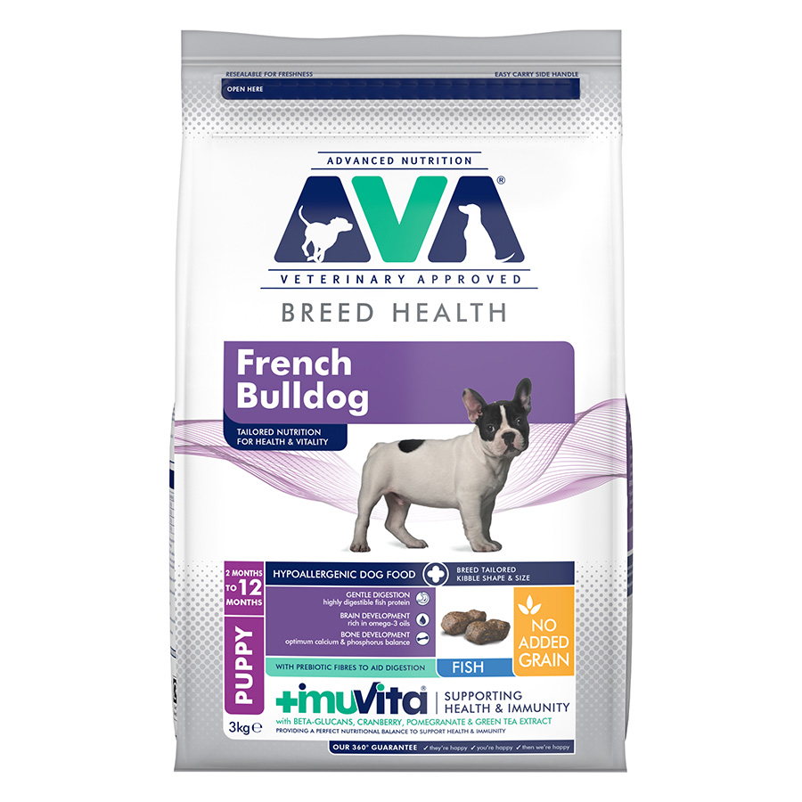 AVA Breed Health French Bulldog Puppy Dry Dog Food dry dog food pack