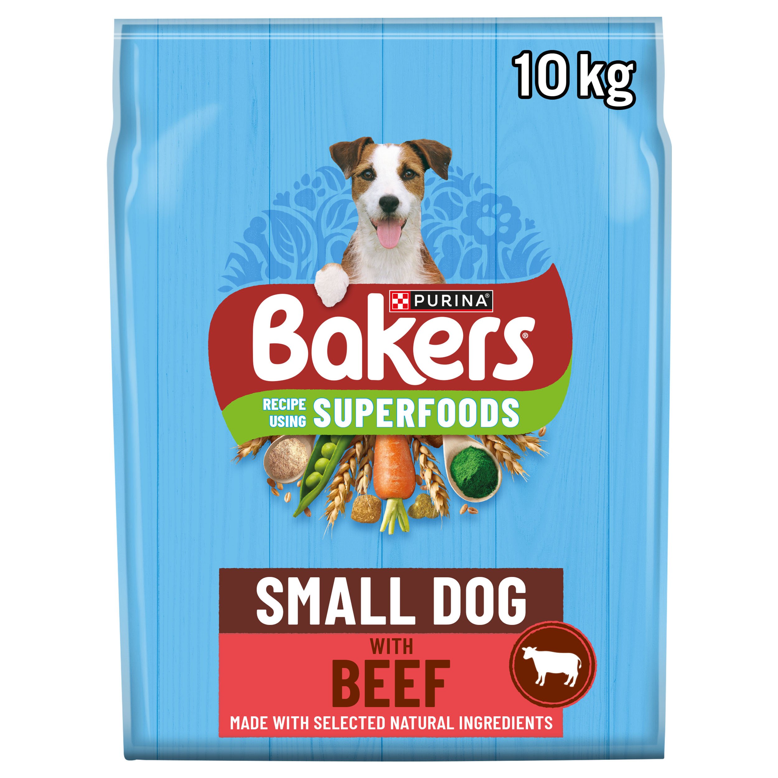 Bakers Small Dog with Tasty Beef and Country Vegetables Dry Dog Food dry dog food pack