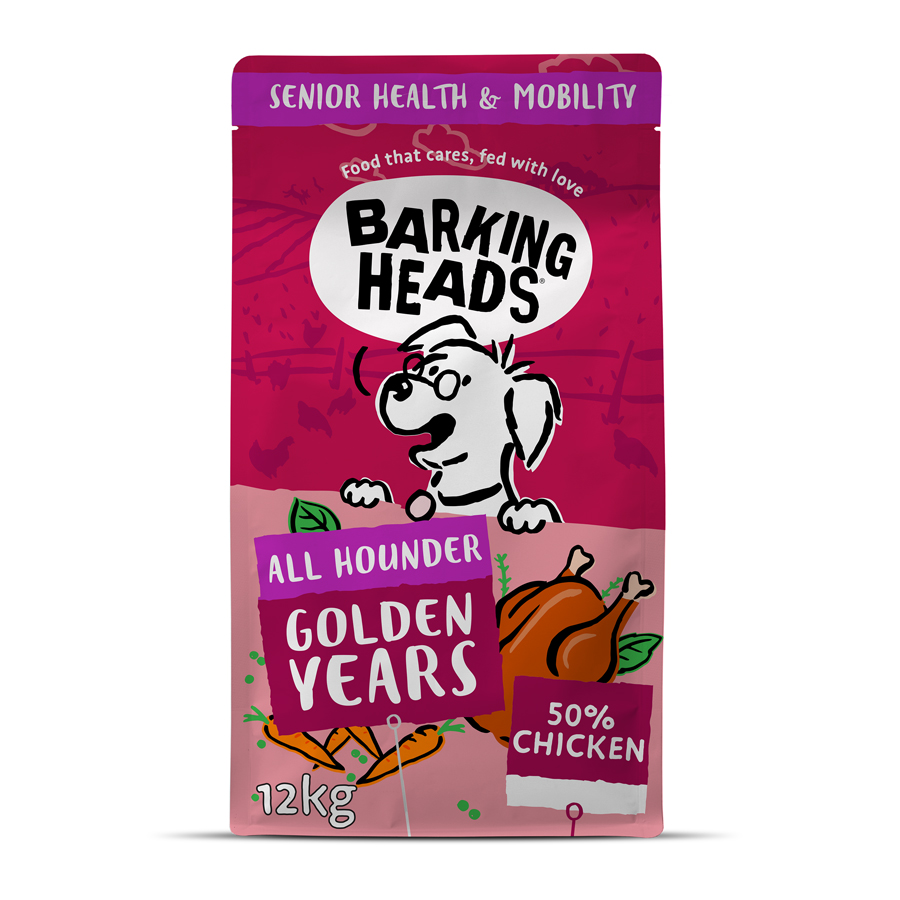 Barking Heads Golden Years Dry Dog Food Chicken dry dog food pack