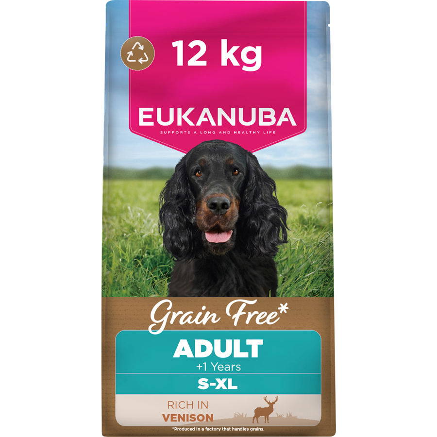 Eukanuba Grain Free Dry Adult Dog Food Venison dry dog food pack