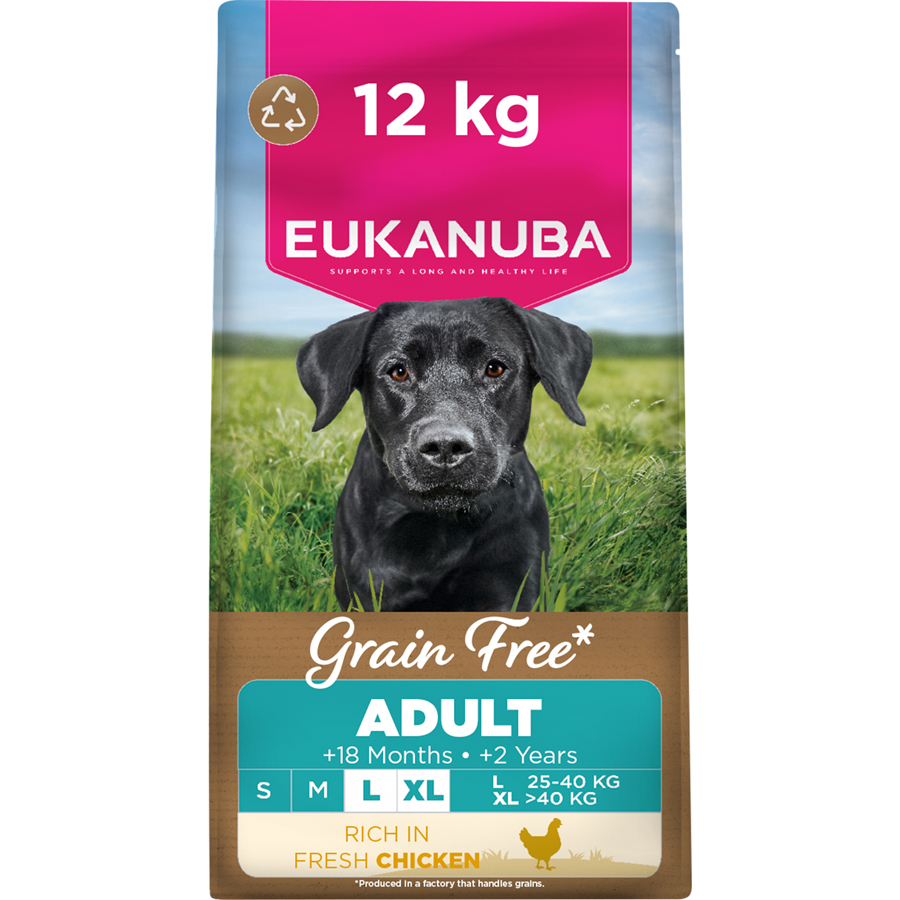 Eukanuba Grain Free Large Breed Adult Dry Dog Food Chicken dry dog food pack