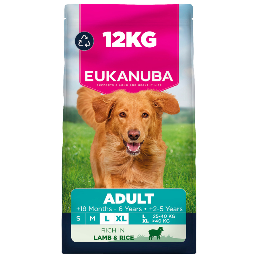 Eukanuba Large Adult Dry Dog Food Lamb & Rice dry dog food pack