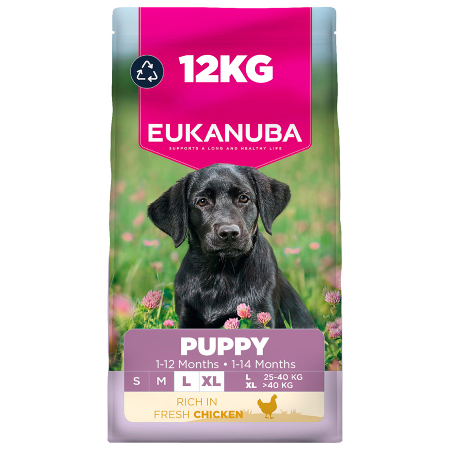 Eukanuba Large Breed Puppy Dry Dog Food Chicken dry dog food pack