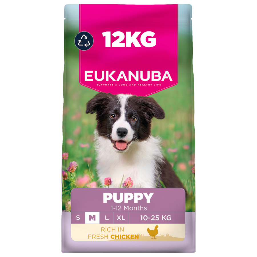 Eukanuba Medium Breed Puppy Dry Dog Food Chicken dry dog food pack