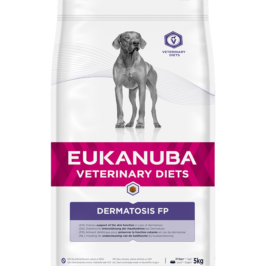 Eukanuba Vet Diet Dermatosis FP Adult Dry Dog Food dry dog food pack