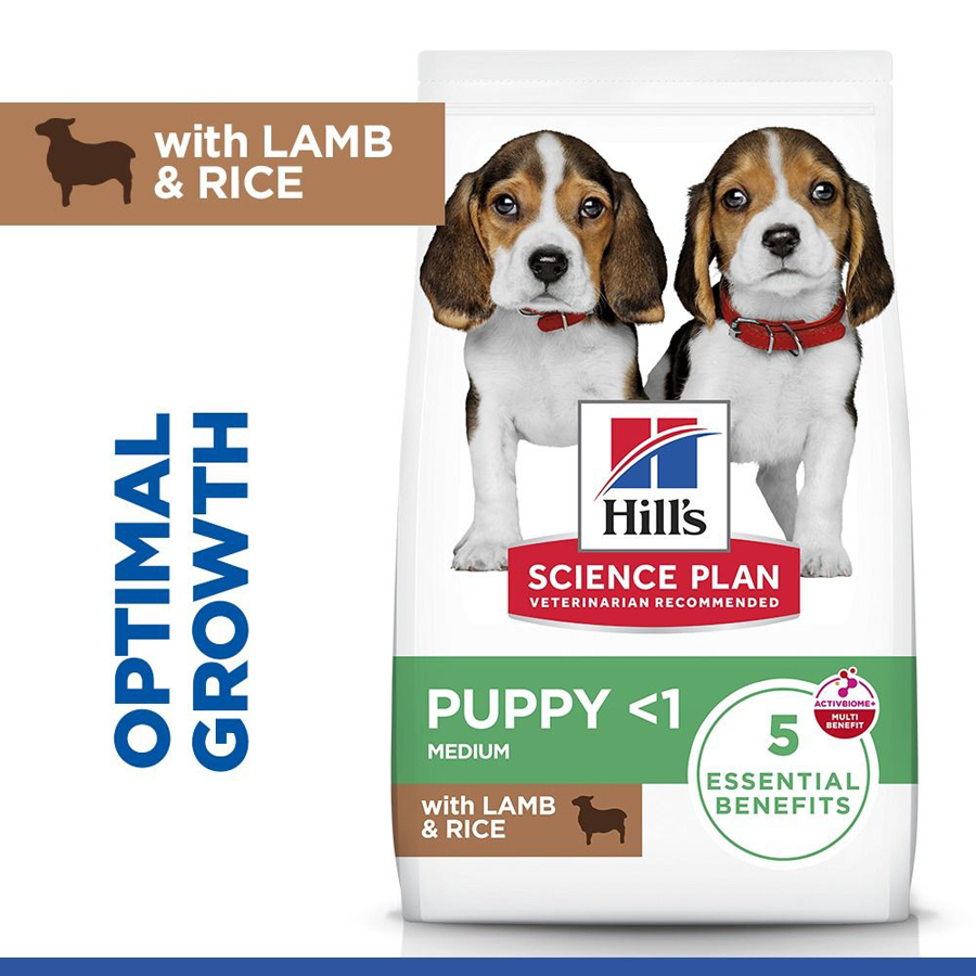 Hill’s Science Plan Puppy Medium Breed Dry Dog Food with Lamb & Rice dry dog food pack