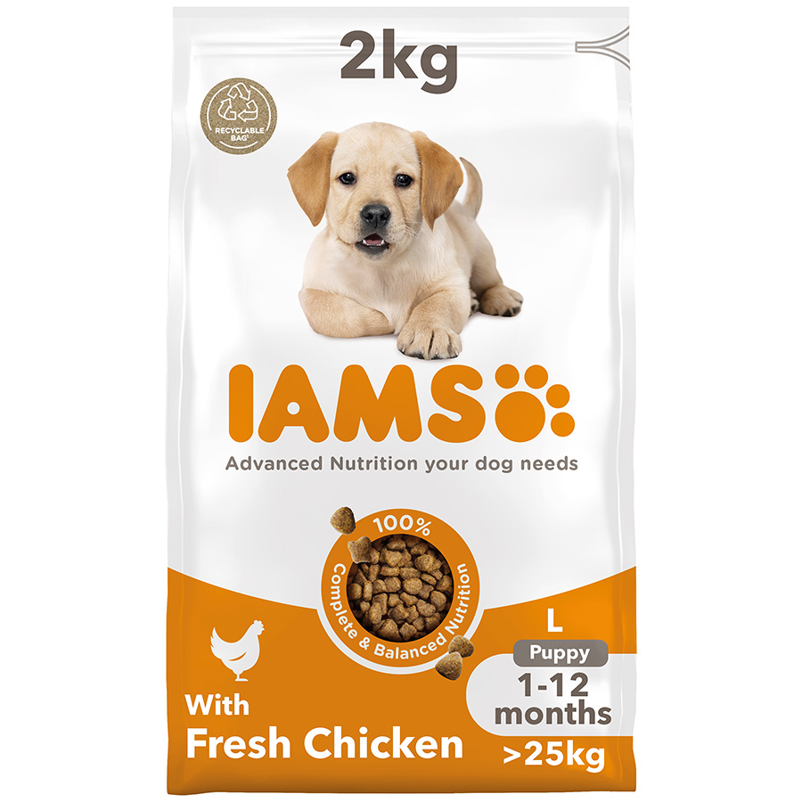 Iams Large Breed Puppy Dry Dog Food Chicken dry dog food pack