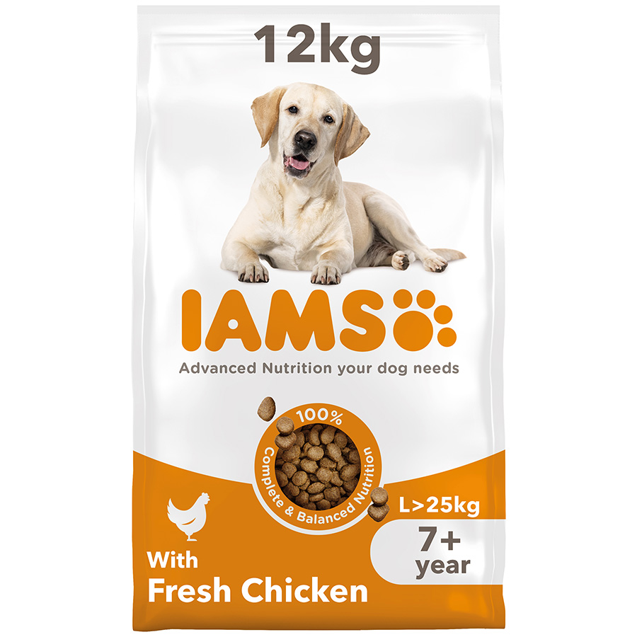 Iams Large Breed Senior Dry Dog Food Chicken dry dog food pack