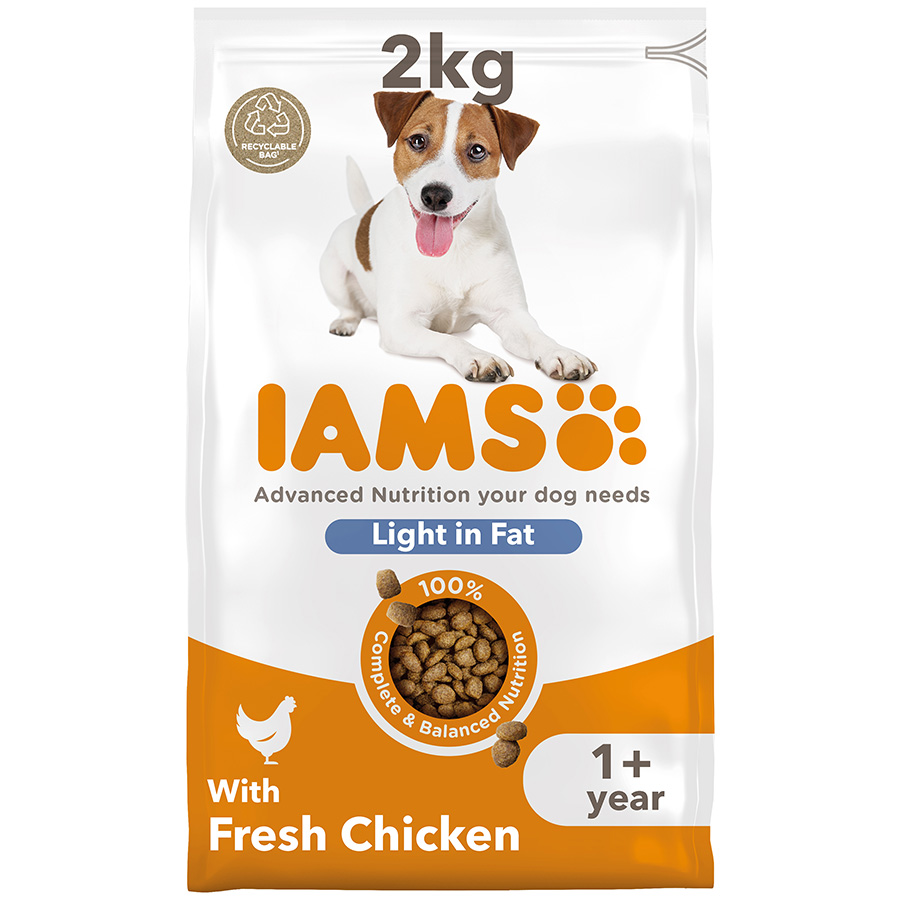 Iams Light in Fat Adult Dry Dog Food Chicken dry dog food pack