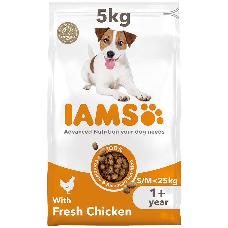 Iams Small & Medium Adult Dry Dog Food Chicken dry dog food pack