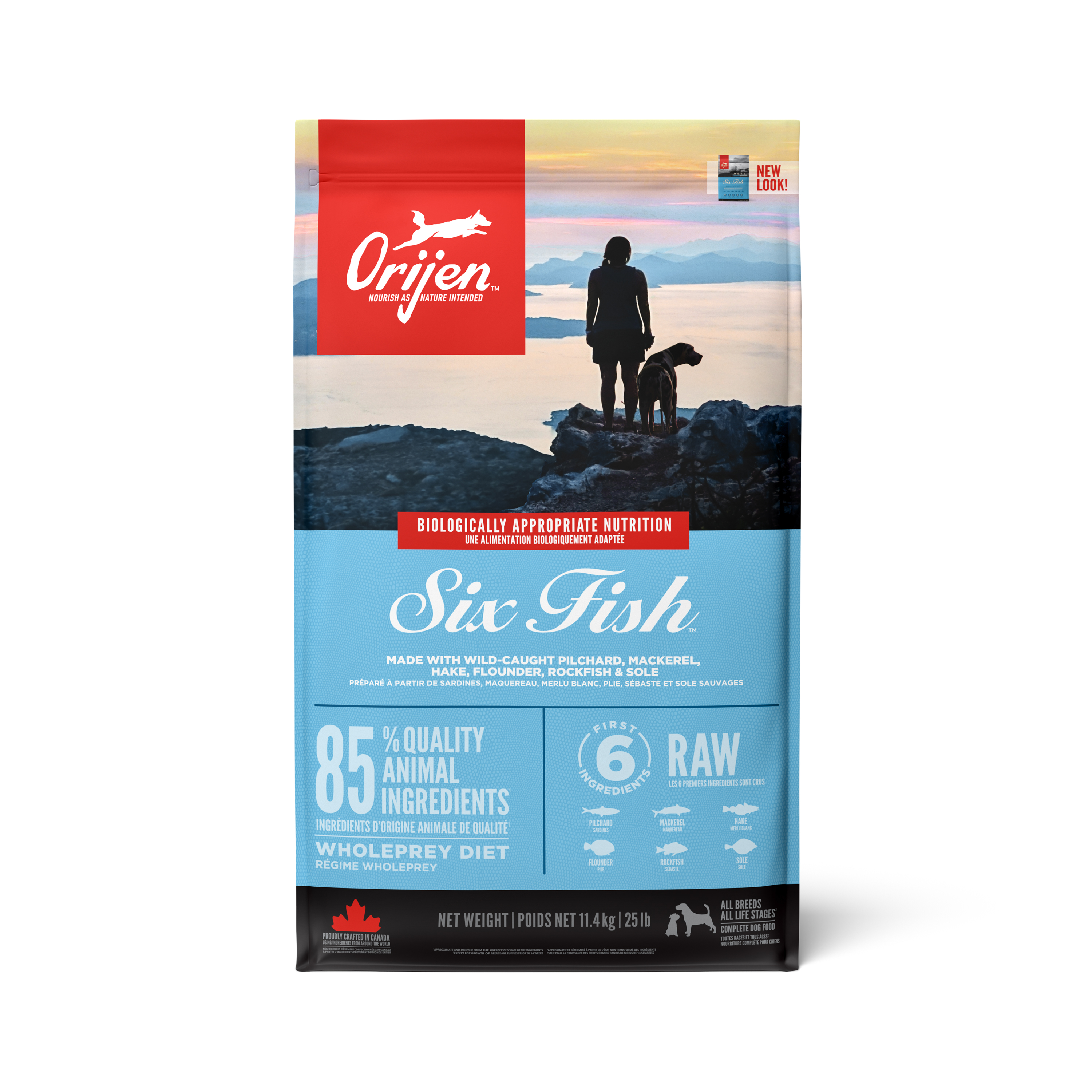 ORIJEN Six Fish Adult Dry Dog Food dry dog food pack