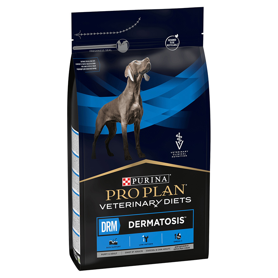 Pro Plan Veterinary Diets DRM Dermatosis Adult Dry Dog Food dry dog food pack