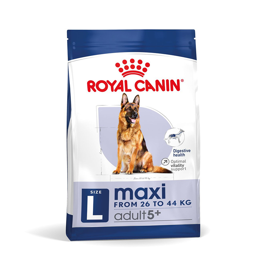 Royal Canin Maxi Dry Adult 5+ Dog Food dry dog food pack