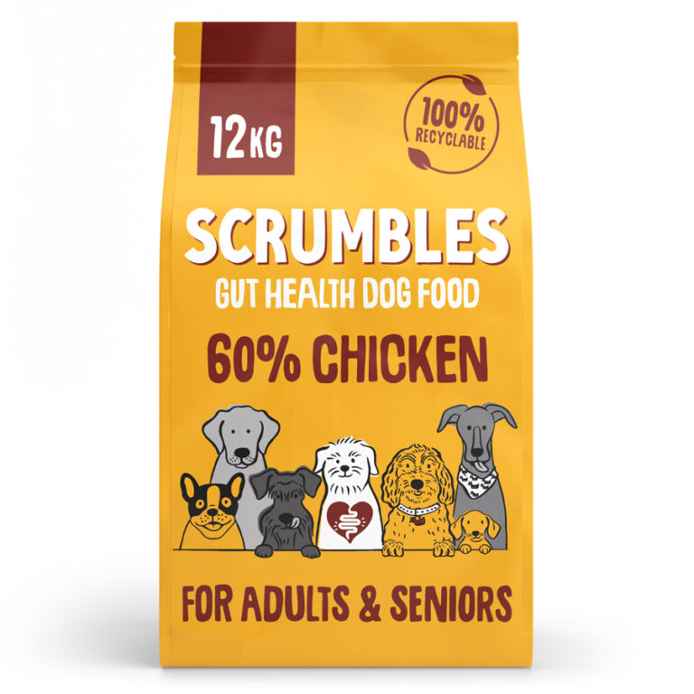 Scrumbles Complete Dry Adult and Senior Dog Food Chicken dry dog food pack