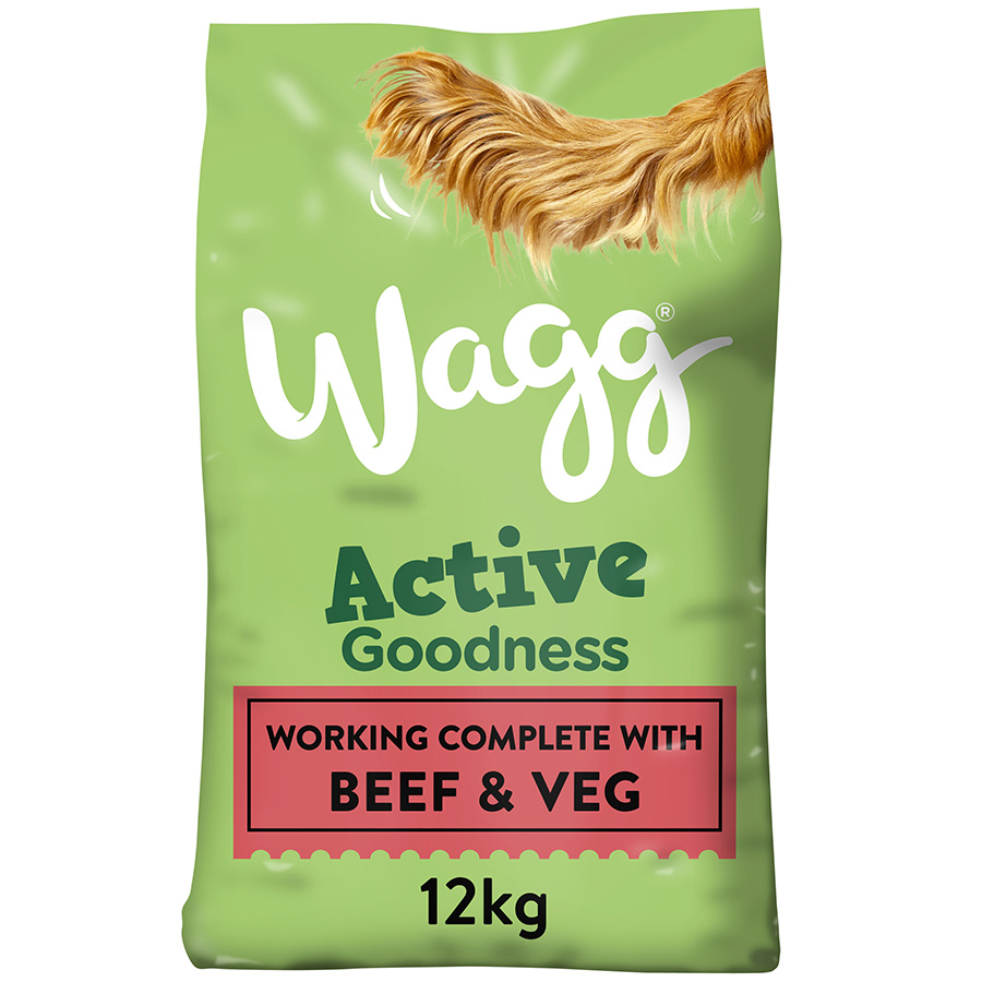 Wagg Active Goodness Working Adult Dry Dog Food Beef dry dog food pack