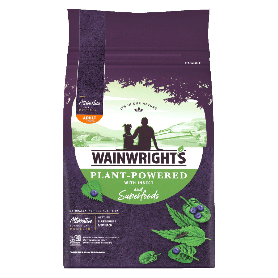 Wainwright’s Plant Powered with Insect & Superfoods Adult Dry Dog Food dry dog food pack
